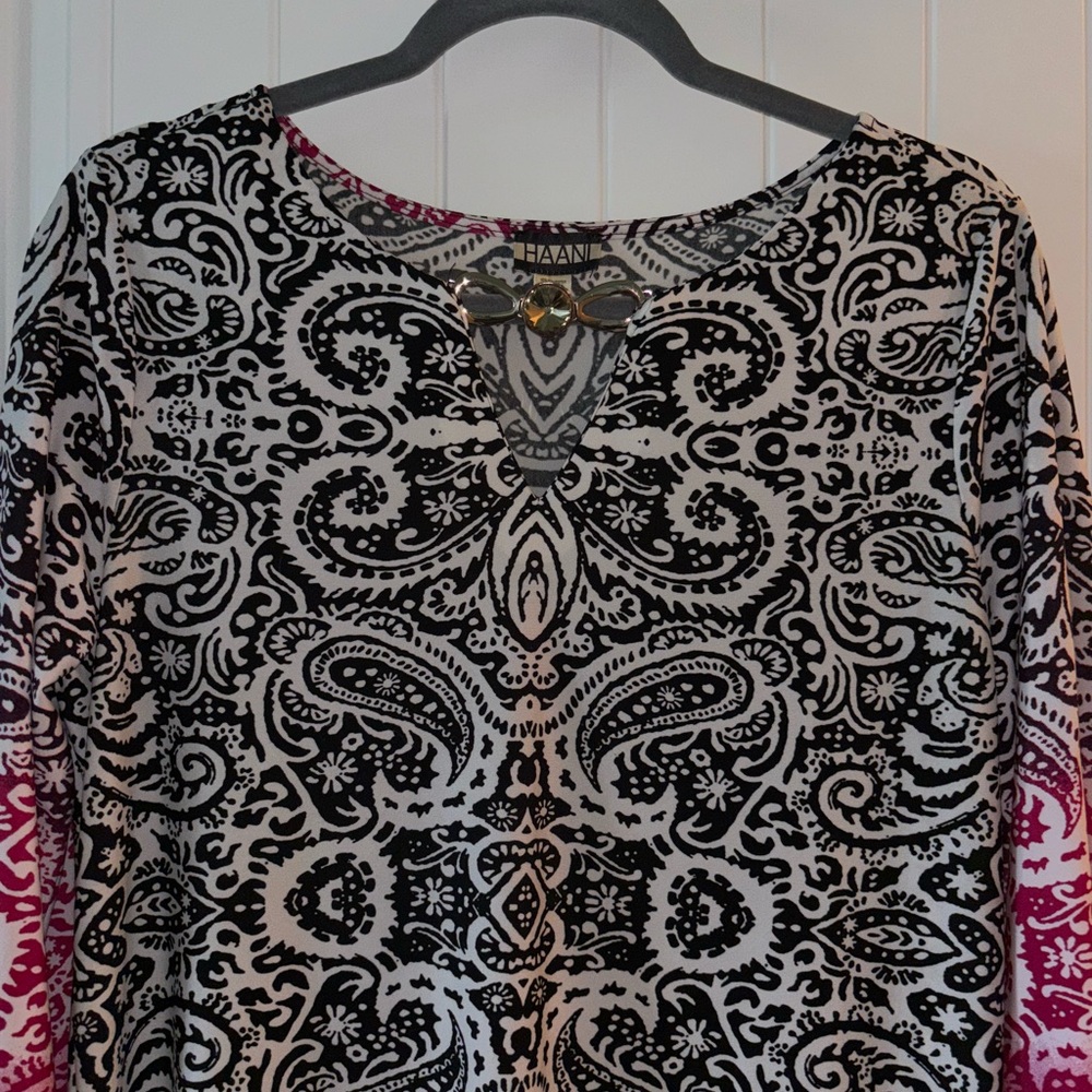 Haani Black and Pink Paisley Dress - Picture 9 of 9